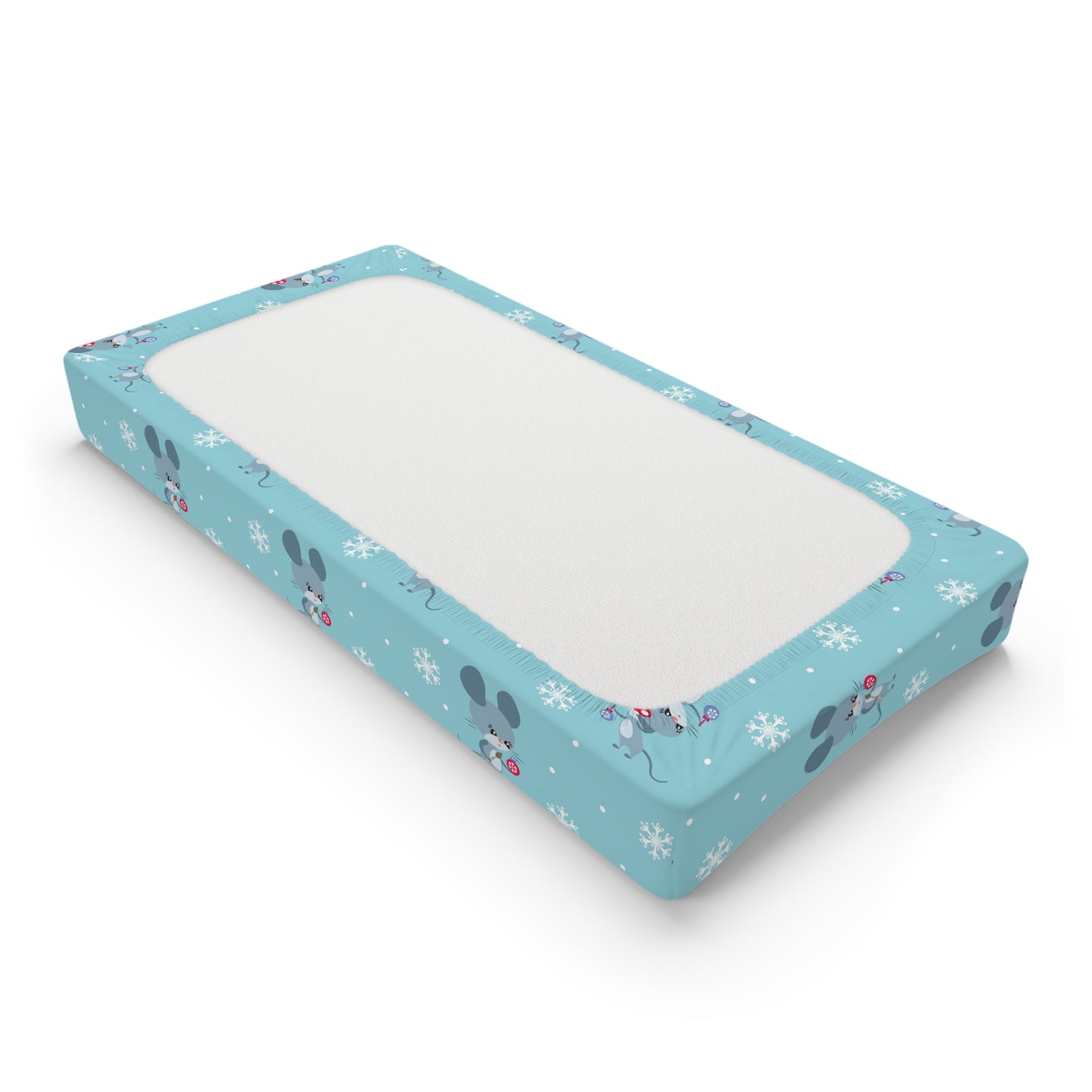 Cute Snowflake Baby Changing Pad Cover