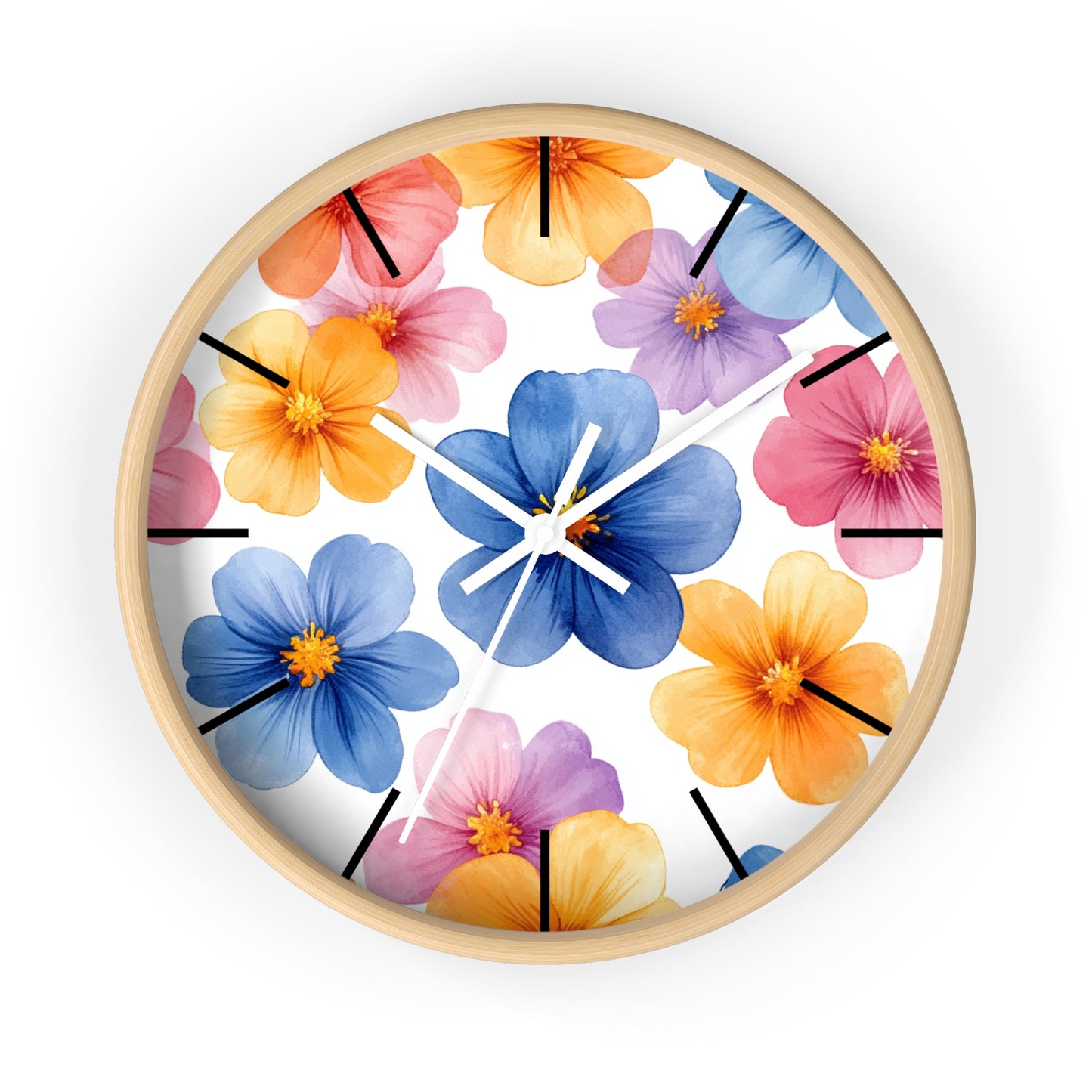 Floral Design Wall Clock