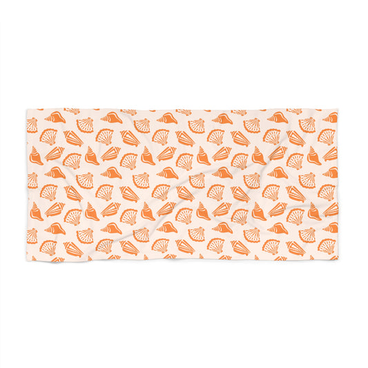 Stylish Beach Towel with Seashell Pattern