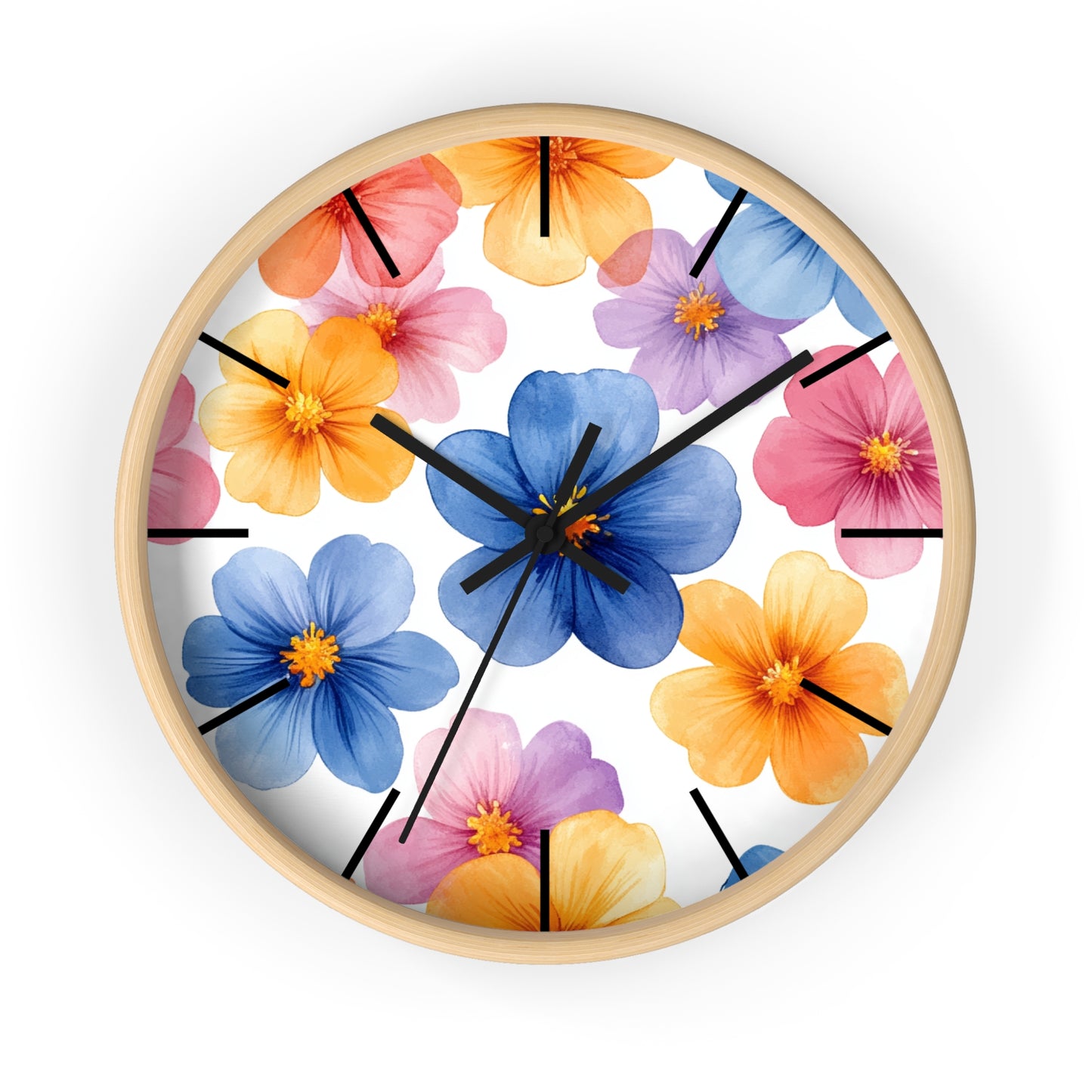 Floral Design Wall Clock