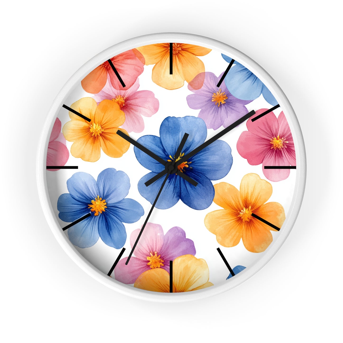 Floral Design Wall Clock