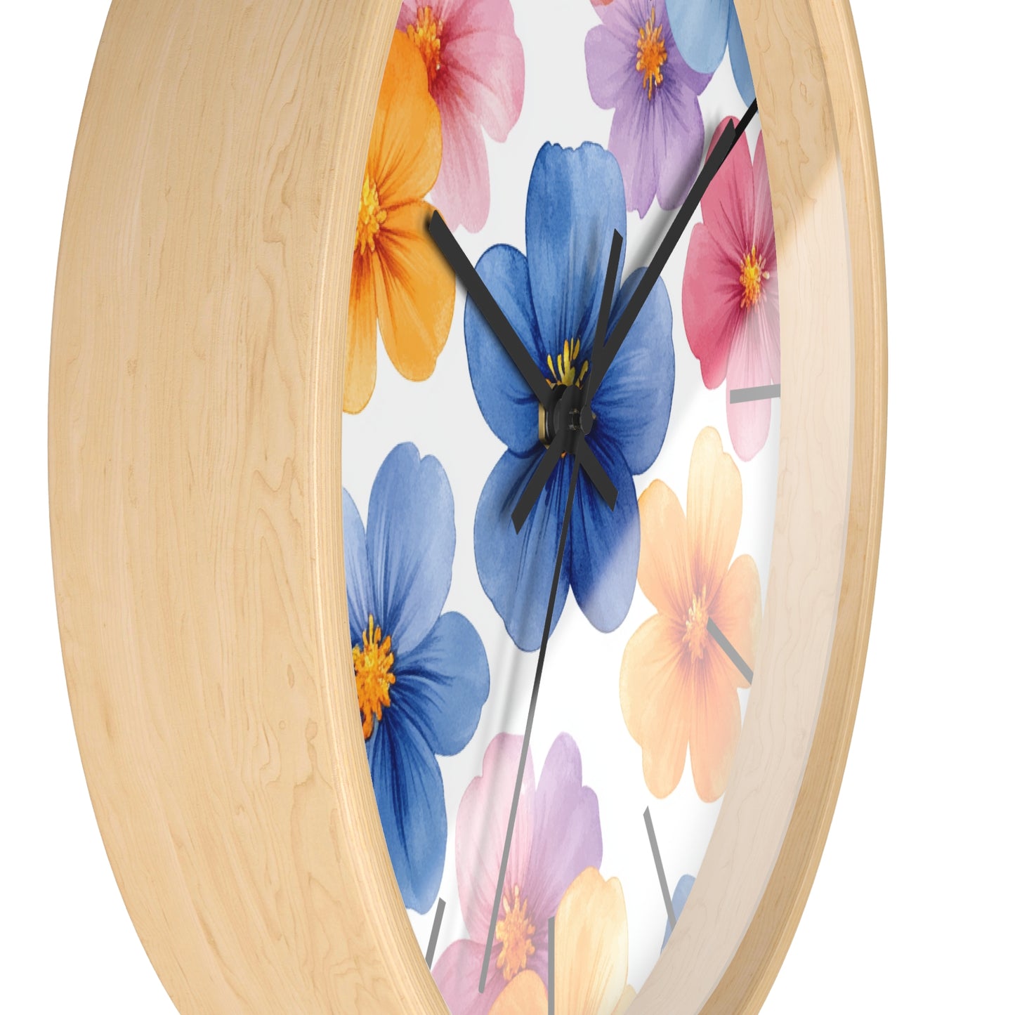 Floral Design Wall Clock