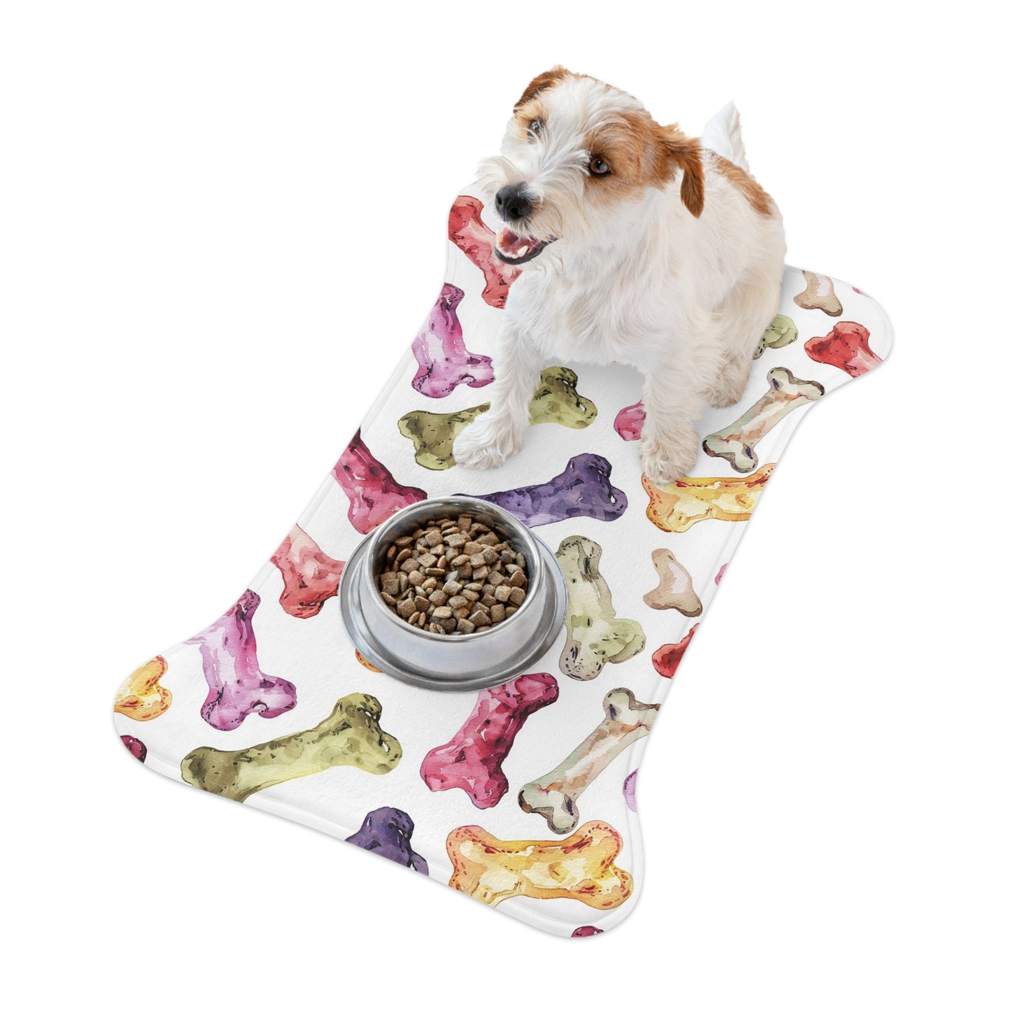 Colorful Bone Pet Feeding Mats
