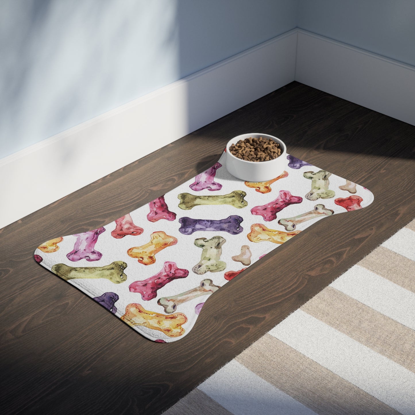 Colorful Bone Pet Feeding Mats