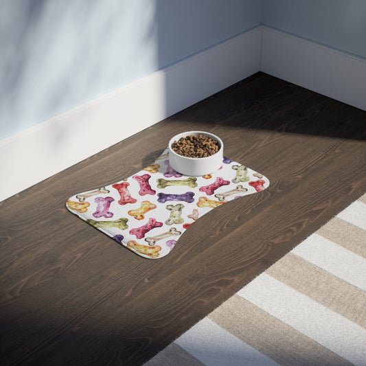 Colorful Bone Pet Feeding Mats