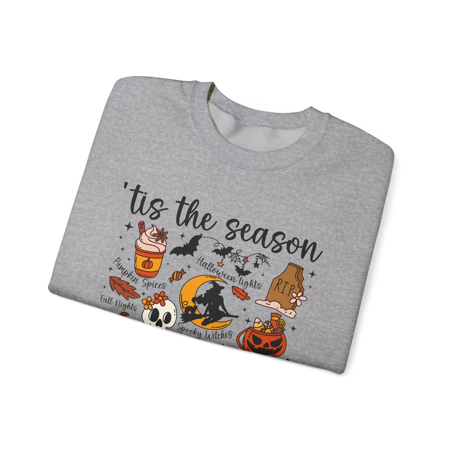 Cozy Halloween Sweatshirt, Fall Apparel, 'Tis the Season Crewneck, Unisex Sweatshirt, Autumn Gift, Festive Fashion
