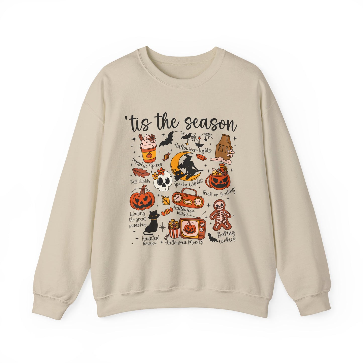 Cozy Halloween Sweatshirt, Fall Apparel, 'Tis the Season Crewneck, Unisex Sweatshirt, Autumn Gift, Festive Fashion