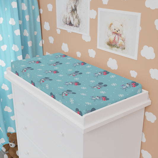 Cute Snowflake Baby Changing Pad Cover