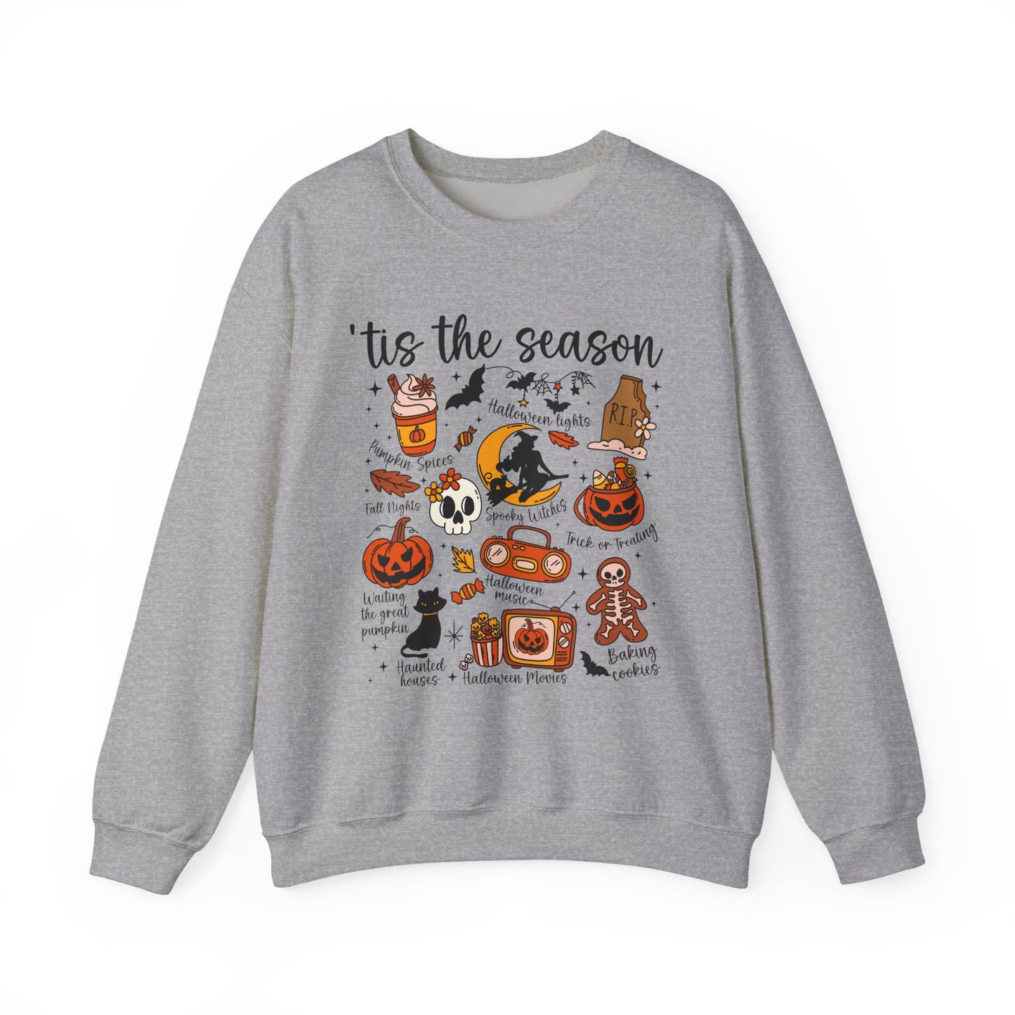 Cozy Halloween Sweatshirt, Fall Apparel, 'Tis the Season Crewneck, Unisex Sweatshirt, Autumn Gift, Festive Fashion