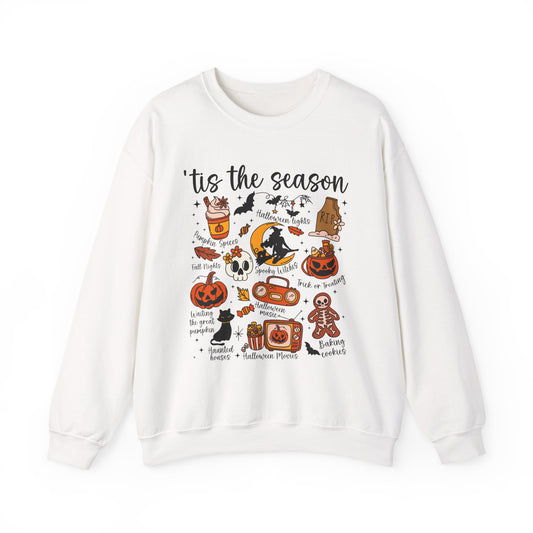 Cozy Halloween Sweatshirt, Fall Apparel, 'Tis the Season Crewneck, Unisex Sweatshirt, Autumn Gift, Festive Fashion
