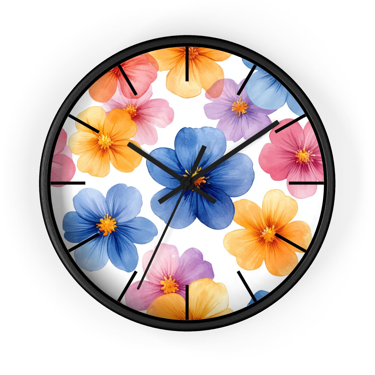 Floral Design Wall Clock