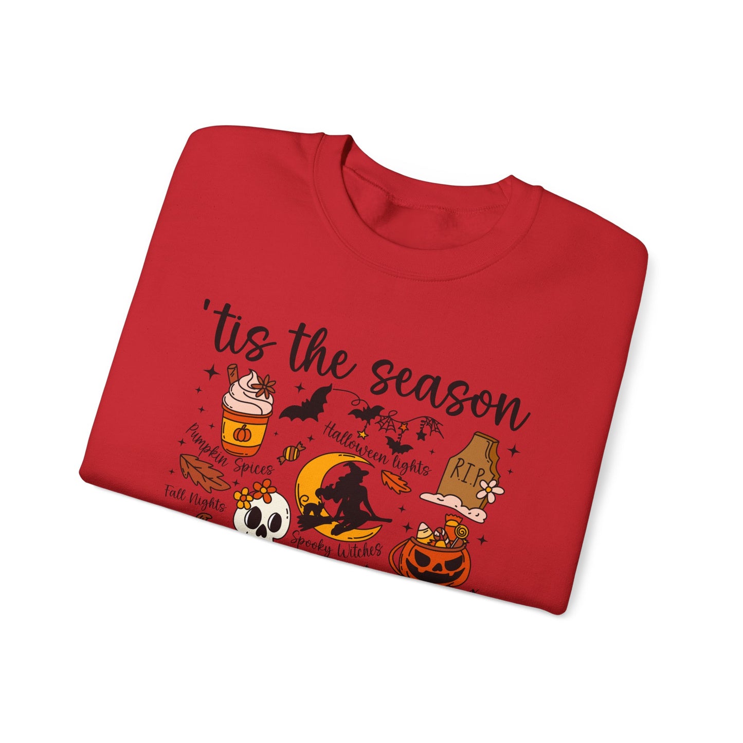 Cozy Halloween Sweatshirt, Fall Apparel, 'Tis the Season Crewneck, Unisex Sweatshirt, Autumn Gift, Festive Fashion