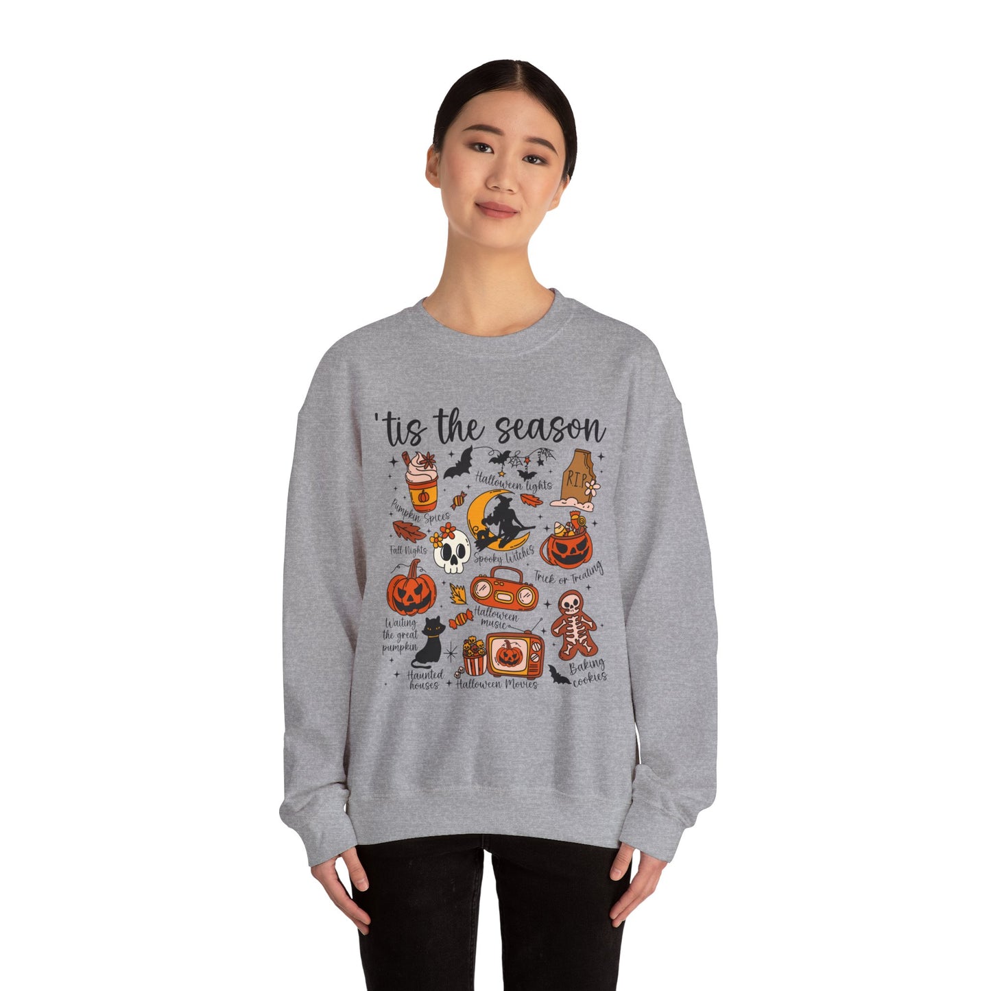 Cozy Halloween Sweatshirt, Fall Apparel, 'Tis the Season Crewneck, Unisex Sweatshirt, Autumn Gift, Festive Fashion
