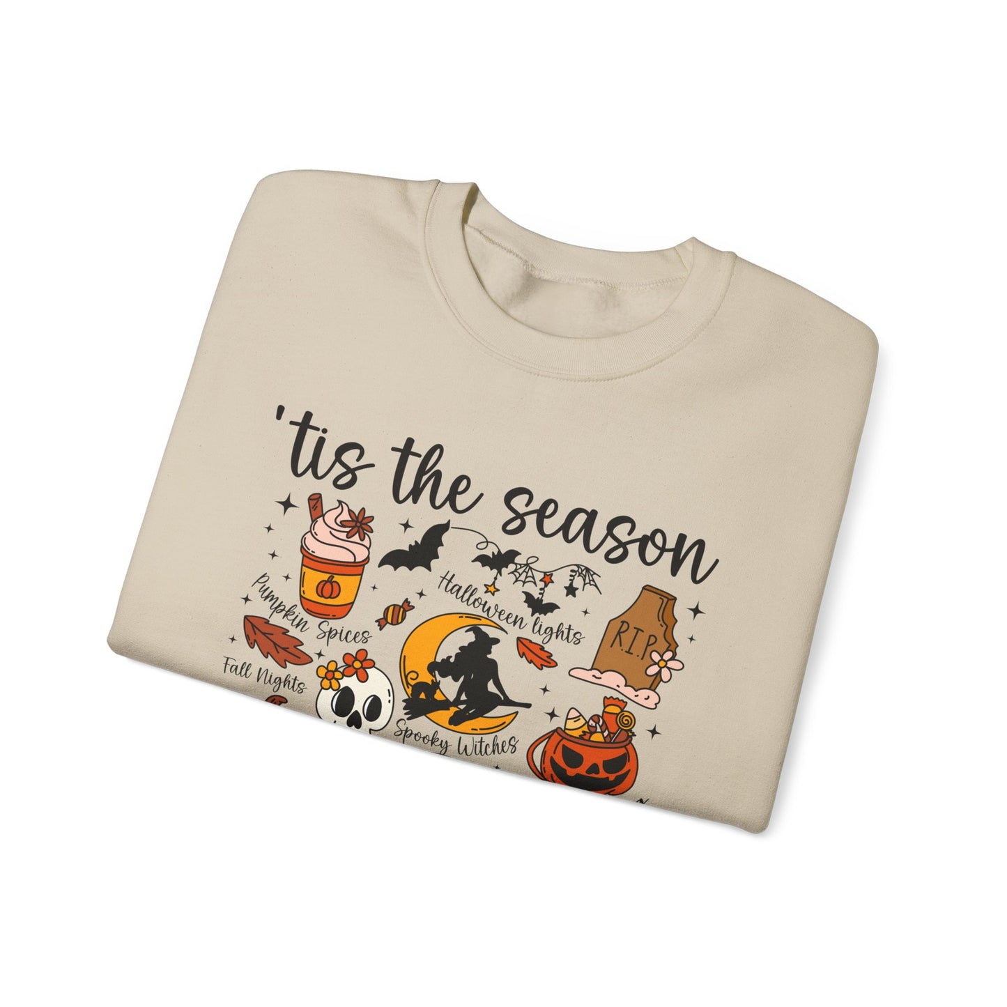 Cozy Halloween Sweatshirt, Fall Apparel, 'Tis the Season Crewneck, Unisex Sweatshirt, Autumn Gift, Festive Fashion