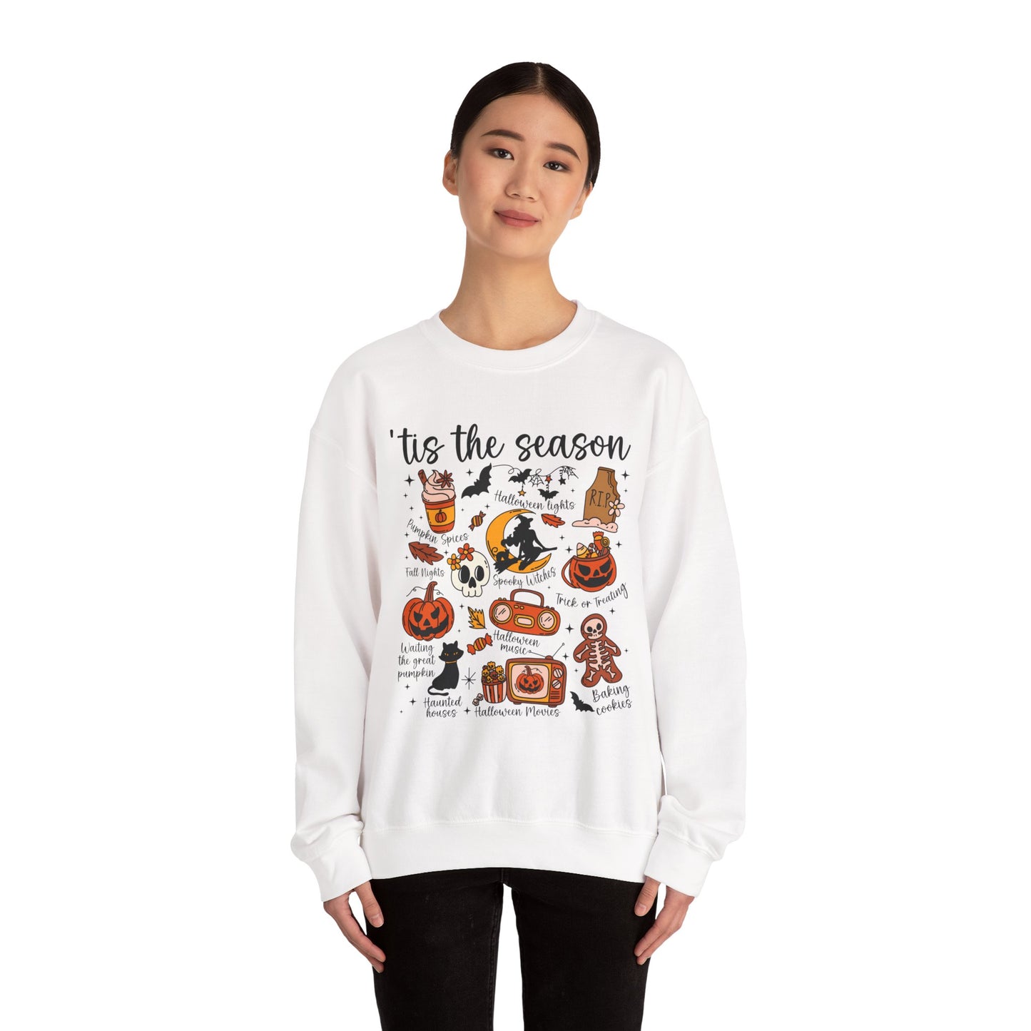 Cozy Halloween Sweatshirt, Fall Apparel, 'Tis the Season Crewneck, Unisex Sweatshirt, Autumn Gift, Festive Fashion