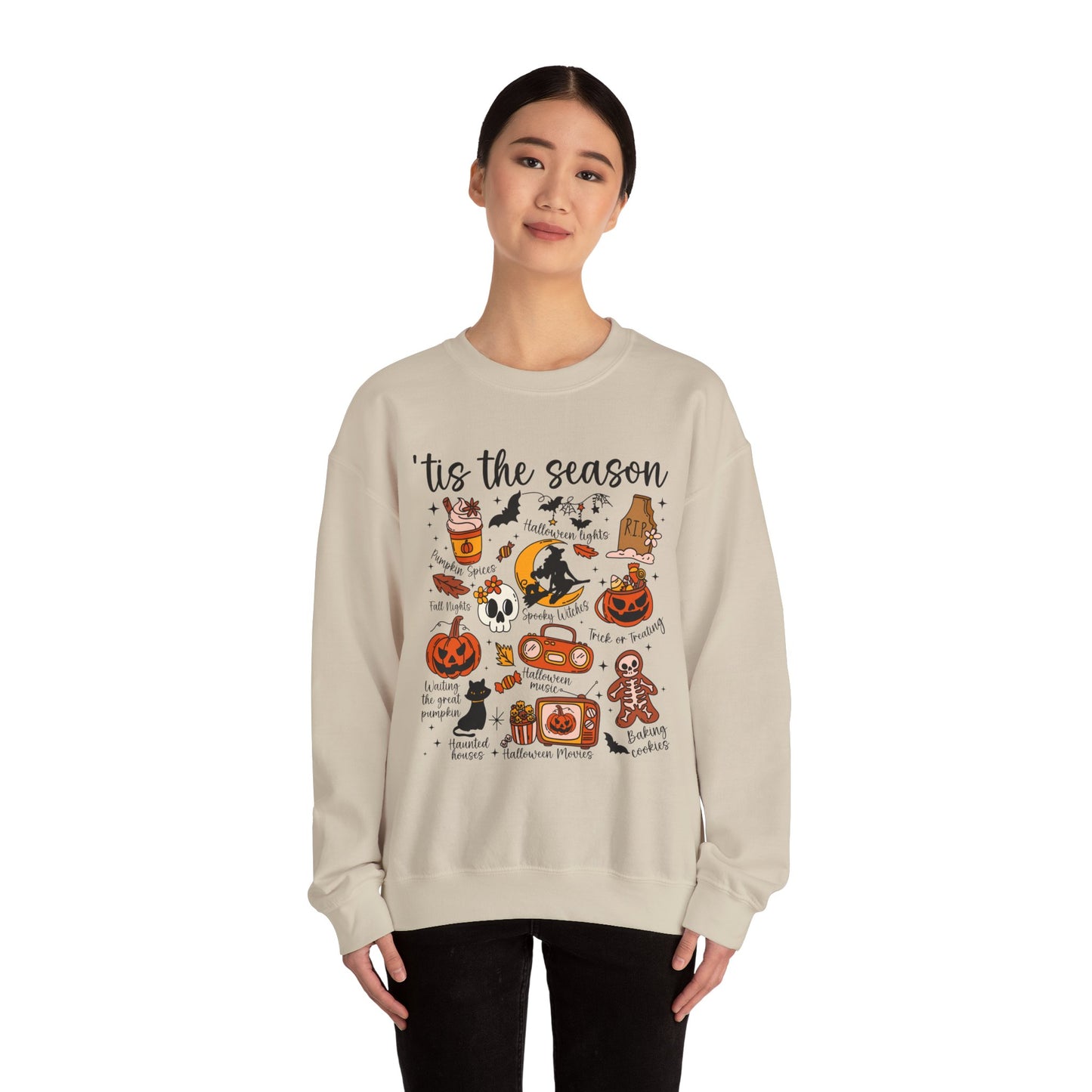 Cozy Halloween Sweatshirt, Fall Apparel, 'Tis the Season Crewneck, Unisex Sweatshirt, Autumn Gift, Festive Fashion