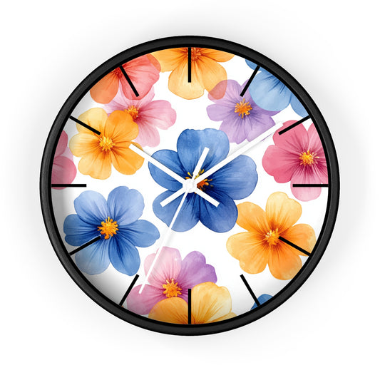 Floral Design Wall Clock