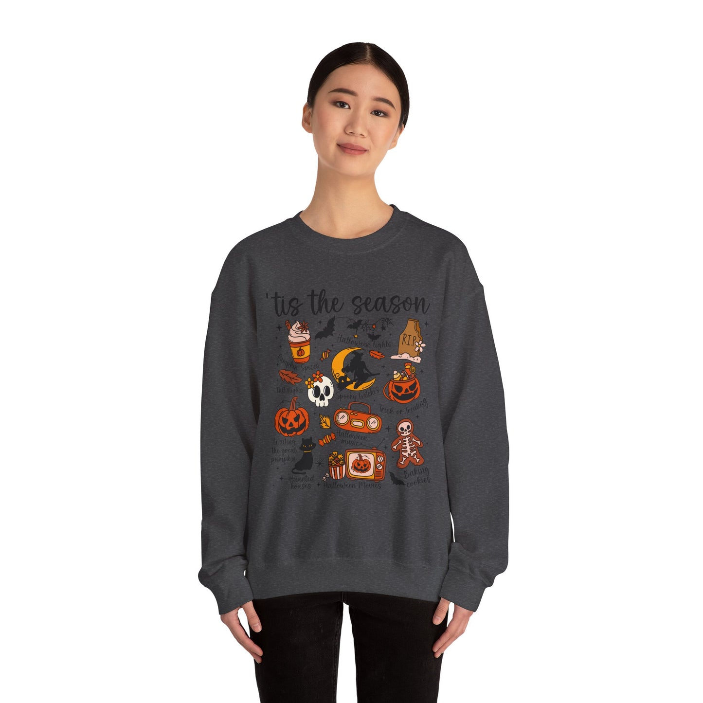 Cozy Halloween Sweatshirt, Fall Apparel, 'Tis the Season Crewneck, Unisex Sweatshirt, Autumn Gift, Festive Fashion