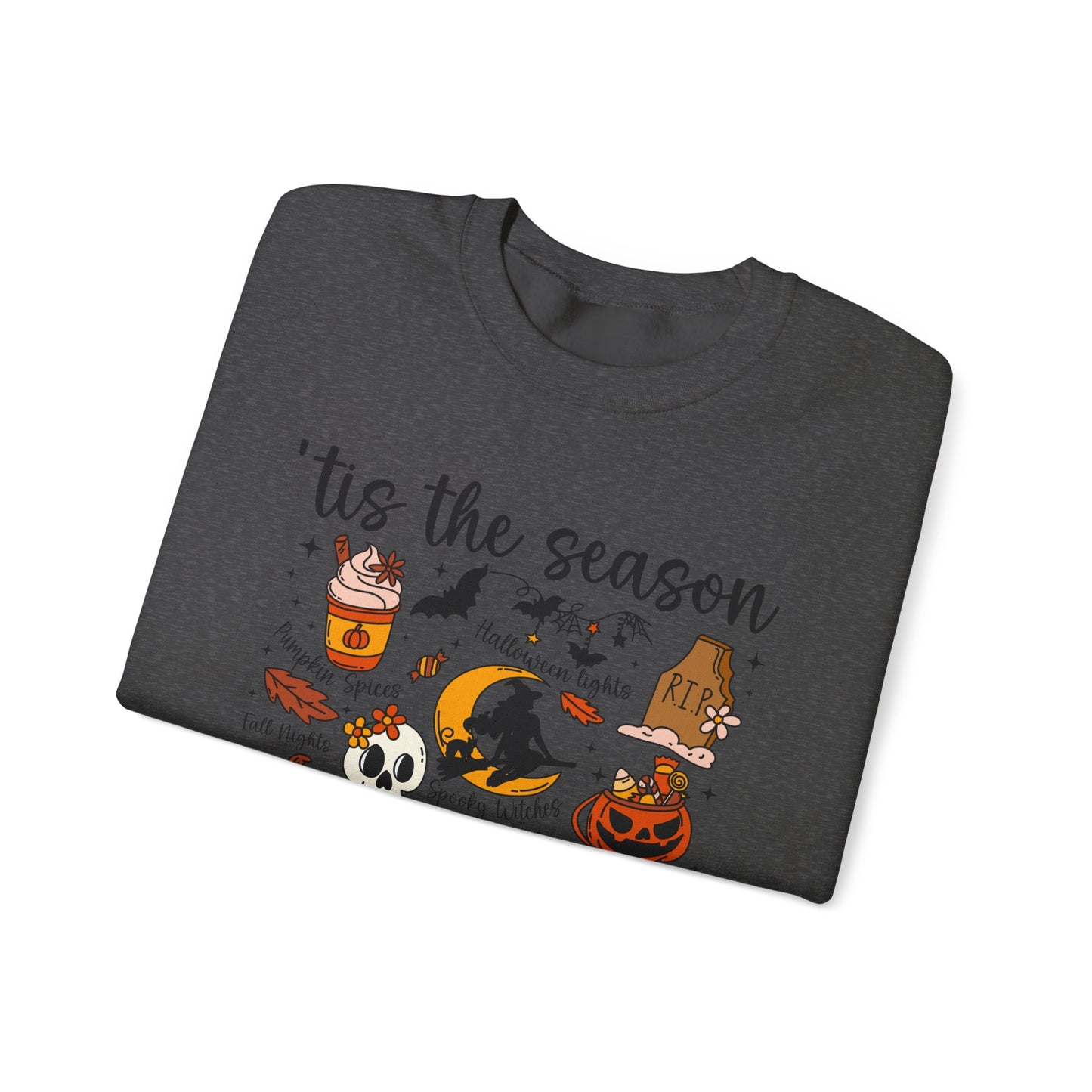 Cozy Halloween Sweatshirt, Fall Apparel, 'Tis the Season Crewneck, Unisex Sweatshirt, Autumn Gift, Festive Fashion